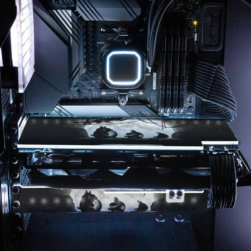 Totoro RGB GPU Backplate with Vent Cut Outs and ARGB (Addressable LEDs) - Picture 4 of 7